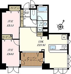 グランシティ桜木町2 2LDKの間取図画像