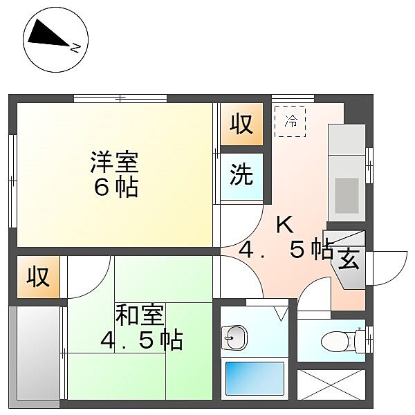 コーポエム ｜神奈川県川崎市幸区古市場２丁目(賃貸マンション2K・3階・31.22㎡)の写真 その2