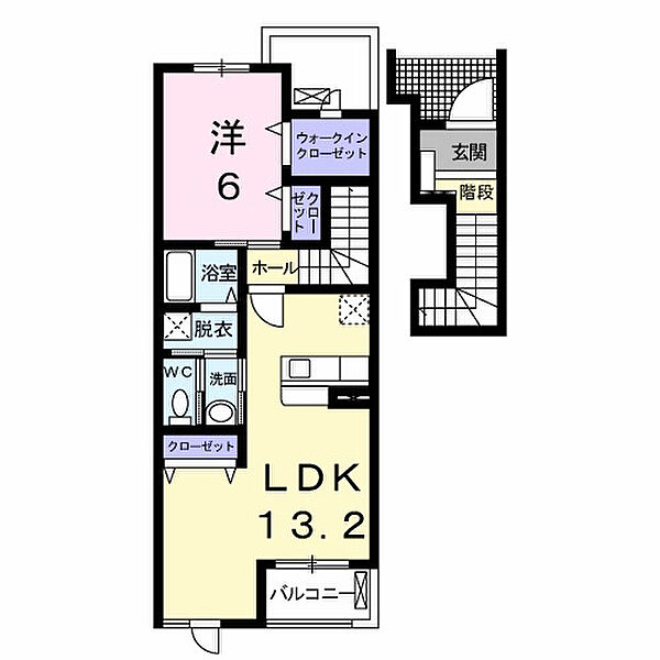 プリマヴェ－ル 202｜三重県四日市市西日野町(賃貸アパート1LDK・2階・51.13㎡)の写真 その2