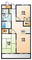 ローマンヒルズ太陽 41 ｜ 三重県四日市市御薗町2丁目8-1（賃貸マンション2LDK・4階・52.02㎡） その2