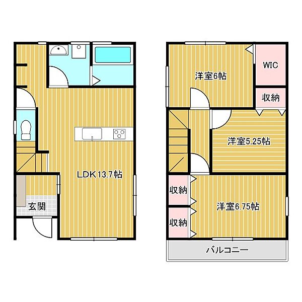 リーブルファイン天カ須賀II ｜三重県四日市市天カ須賀2丁目(賃貸一戸建3LDK・--・80.32㎡)の写真 その2