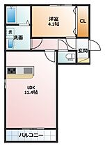 CASADIA伊倉 103 ｜ 三重県四日市市伊倉2丁目5-3（賃貸マンション1LDK・1階・41.00㎡） その2