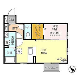 ストリート土合 1LDKの間取図画像