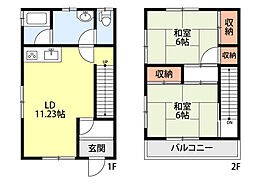 スターハイツ 2LDKの間取図画像
