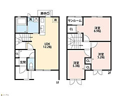 オリーブヴィラオリーブ館2 3LDKの間取図画像