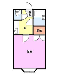 SKファーム 1Kの間取図画像
