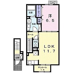 スマイルセレクト 1LDKの間取図画像