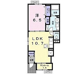セイバリー3A 1LDKの間取図画像