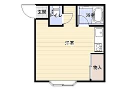 フローレスK 1Kの間取図画像