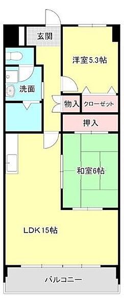 サニーサイド ｜滋賀県栗東市高野(賃貸マンション2LDK・1階・60.50㎡)の写真 その2