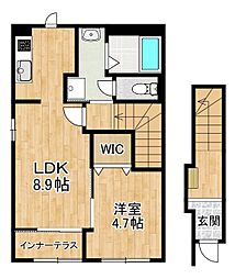 エスペリア 1LDKの間取図画像
