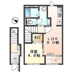フリージアR 1LDKの間取図画像