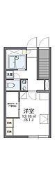 レオパレスベルフォーレ 1Kの間取図画像