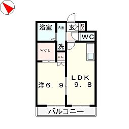テネレッツァ 1LDKの間取図画像