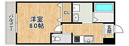 アミティエ野洲II 1Kの間取図画像