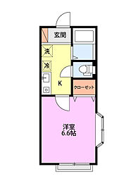 リリビィ松海ケ丘 1Kの間取図画像