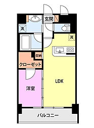 ディナミス 1LDKの間取図画像