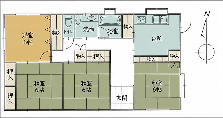間取り -飯坂町石倉-中古戸建