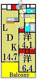 間取図画像 2LDK
