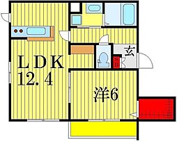 Ｓｈａｍｒｏｃｋ 3階1LDKの間取り