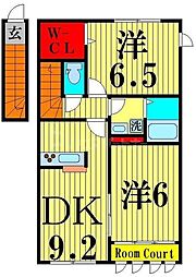 ブランカ 2DKの間取図画像