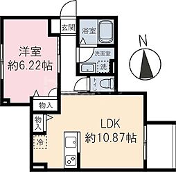 (仮称)高砂3丁目パレス 1LDKの間取図画像