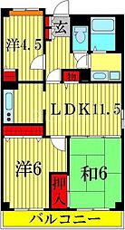 アクシス高砂 3LDKの間取図画像