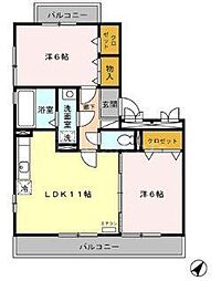 ステラウノ 2LDKの間取図画像