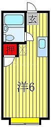 シャルムメゾン ワンルームの間取図画像