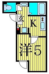 グランカーサ立石 1Kの間取図画像