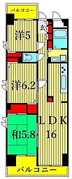 ドエル住吉 3LDKの間取図画像