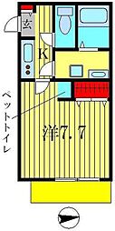 カーサ・エルマーナ 1Kの間取図画像