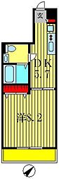 なつめガーデン 1DKの間取図画像