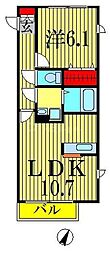 シュテルンビルト-A 1LDKの間取図画像