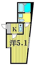 STK-TOKYO 1Kの間取図画像