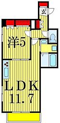 メゾン梅田 1LDKの間取図画像