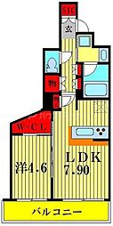 ハーモニーレジデンス東京イーストコア#005 1LDKの間取図画像