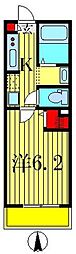 リヴェール高砂 1Kの間取図画像