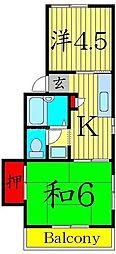 メゾン・クレール 2Kの間取図画像