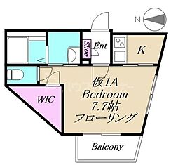 エテルノ亀有 仮) 1Kの間取図画像