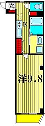 セリシール 1Kの間取図画像
