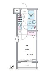 RELUXIA TOKYO EASTIII 1Kの間取図画像