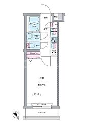 RELUXIA TOKYO EASTIII 1Kの間取図画像