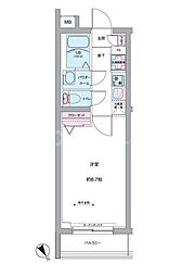 RELUXIA TOKYO EASTIII 1Kの間取図画像