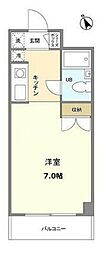 アルモニコンフォール ワンルームの間取図画像