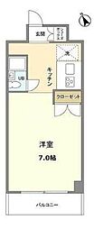 アルモニコンフォール ワンルームの間取図画像