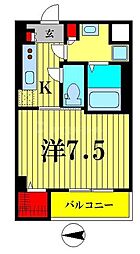 SK'ビブレ 1Kの間取図画像
