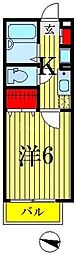 ウェストファイブ-S 1Kの間取図画像