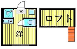 アミティエ東小岩 ワンルームの間取図画像