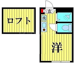 ディアマンテ平井 ワンルームの間取図画像